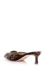 Brown Velvet | Abigayl Pointed Toe Mules