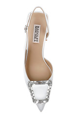 White | Adaline Slingback Block Heels Top