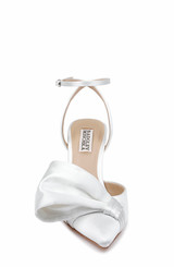 White | Alease Pointed Toe Block Heels