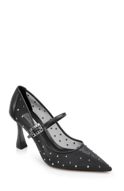 Black Leather | Antonia II Pointed Toe Mary Jane Pumps Black Leather | Antonia II Pointed Toe Mary Jane Pumps