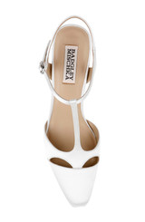 White | Aurelia Capped Toe T-Strap Stiletto Heels