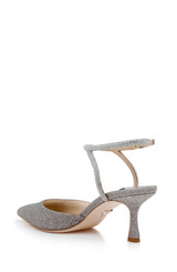 Silver Antique | Autumn Ankle Strap Kitten Heel Pumps
