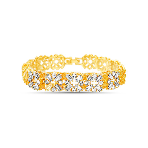 Gold | Casted Filagree Floral Bracelet Gold | Casted Filagree Floral Bracelet