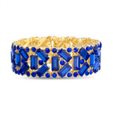 Gold | Geo Stone Stretch Bracelet