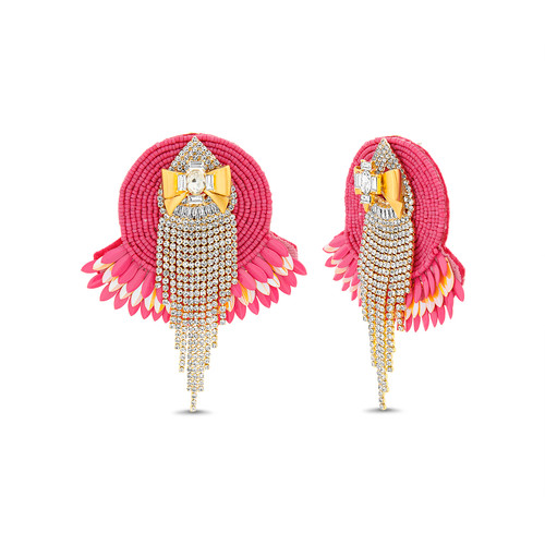 Delectable Beaded Disc Earrings Front Delectable Beaded Disc Earrings Front