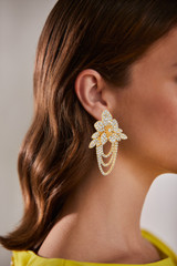 Fetching Floral Earrings with Swag Model