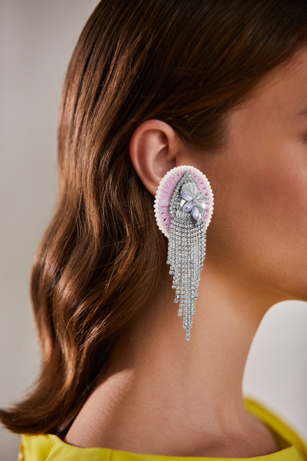 Divine Disc Chandelier Earrings Model