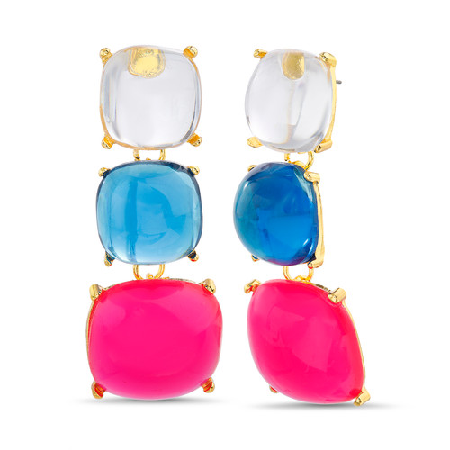 Multi | Pop Geo Linear Earrings