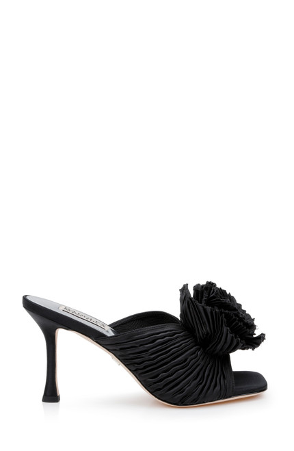 Black | Blythe Slide with Floral Detail