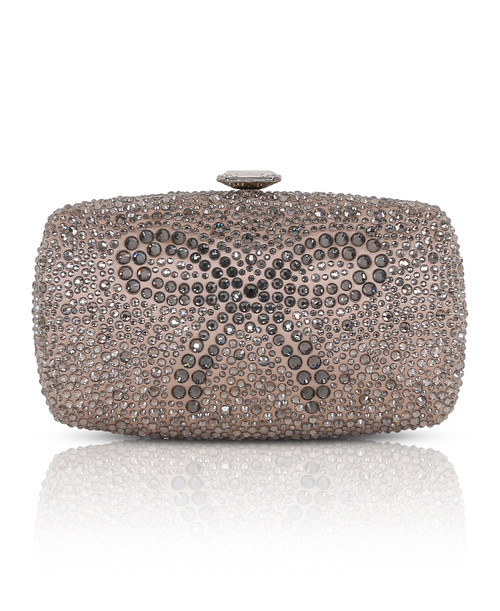 Smoke Diamond | Sheena Crystal Box Clutch Front Smoke Diamond | Sheena Crystal Box Clutch Front