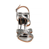 Silver | Strappy Open Toe Metallic Girls Shoe