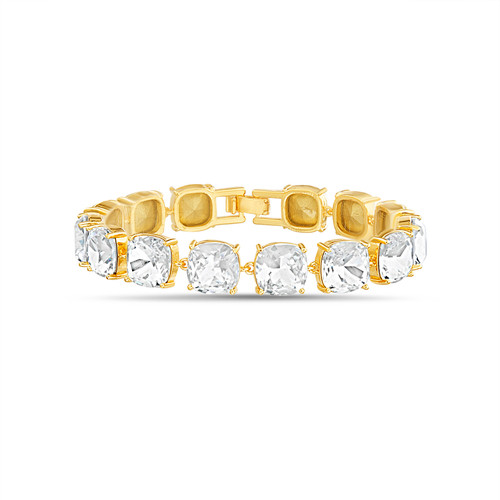 Gold | Simple Stone Tennis Bracelet Front