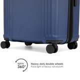 Navy Evalyn 3 Piece Expandable Luggage Set Wheels