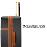 Retro Black Grace Luggage Set Trolly