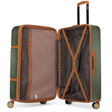Retro Olive Green Grace Luggage Set Interior