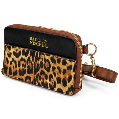 Leopard Vegan Leather Pouch Belt Bag Front Leopard Vegan Leather Pouch Belt Bag Front