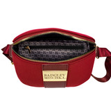 Burgundy | Sage Scuba and Vegan Leather Belt Bag
