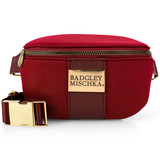 Burgundy | Sage Scuba and Vegan Leather Belt Bag
