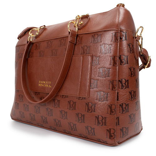 Brown | Madalyn Vegan Leather Travel Tote Weekender Bag