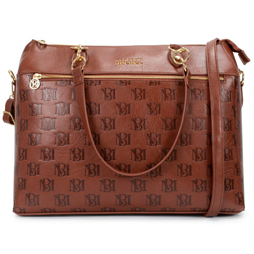 Brown | Madalyn Vegan Leather Travel Tote Weekender Bag Brown | Madalyn Vegan Leather Travel Tote Weekender Bag