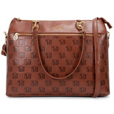 Brown | Madalyn Vegan Leather Travel Tote Weekender Bag