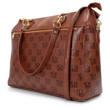Brown | Madalyn Vegan Leather Travel Tote Weekender Bag
