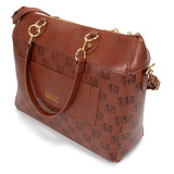 Brown | Madalyn Vegan Leather Travel Tote Weekender Bag