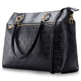 Black | Madalyn Vegan Leather Travel Tote Weekender Bag