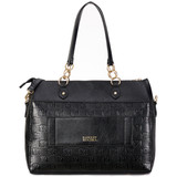 Black | Madalyn Vegan Leather Travel Tote Weekender Bag