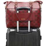 Burgundy | Madalyn Vegan Leather Travel Tote Weekender Bag