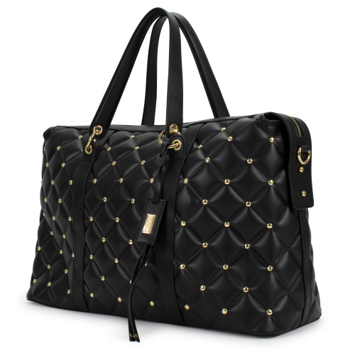 Black | Quilted Weekender Tote Bag Black | Quilted Weekender Tote Bag