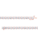 Rose Gold | 20CTTW Round Cut Diamond Tennis Bracelet Back