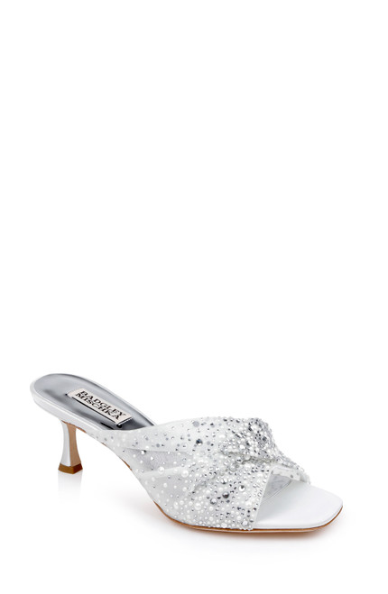White | Brandy Rhinestone-Studded Mules White | Brandy Rhinestone-Studded Mules