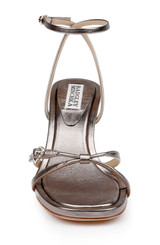 Light Bronze | Brynna Leather Sandals with Heart Buckle