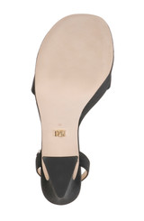 Black | Caia Platform Sandal with Heart-Shaped Buckle