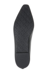 Black Leather | Cam Pointed Toe Leather Flats with Bow