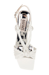Soft White | Carmine Leather Knot-Detail Slingback Sandal