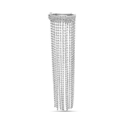 Waterfall Crystal Stone Chain Barrette Front