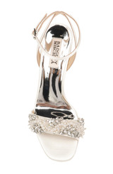 Soft White | Clara Embellished Strap Evening Shoe