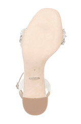 Soft White | Clara Embellished Strap Evening Shoe