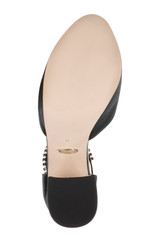 Black | Felixa Platform with Gemstone Ankle Strap