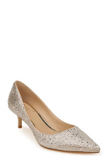 Champagne | Frenchie Wide Width Pointed Toe Kitten Heel