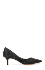 Black | Frenchie Pointed Toe Kitten Heel