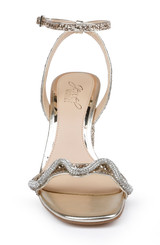 Gold | Gem Glitter Block Heel Sandal