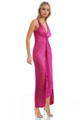 Pink | Drew Sleeveless Lace and Pleated Dress Runway