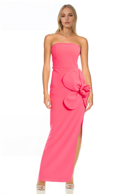 Coral | Eloise Strapless Sheath Gown Front Coral | Eloise Strapless Sheath Gown Front
