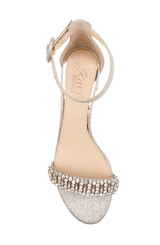 Gold Glitter | James Ankle Strap Block Heel