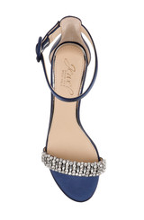 Navy | James Ankle Strap Block Heel