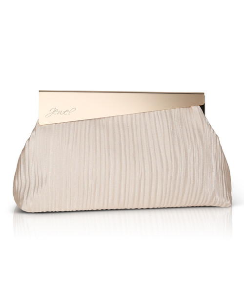 Champagne | Haven Textural Satin Asymmetric Frame