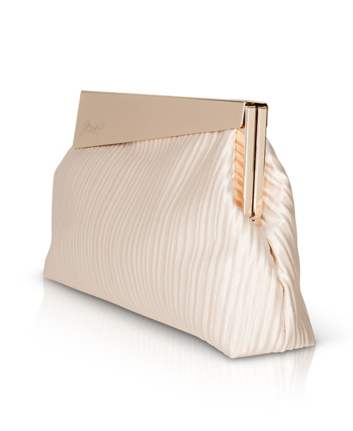 Champagne | Haven Textural Satin Asymmetric Frame